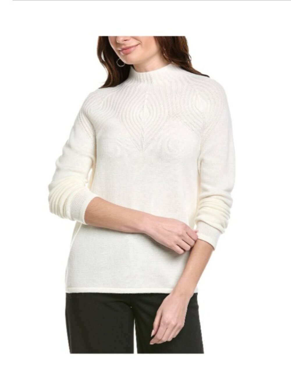 NWT Joseph Ribkoff 100% Wool Mock Neck Top, Size XL